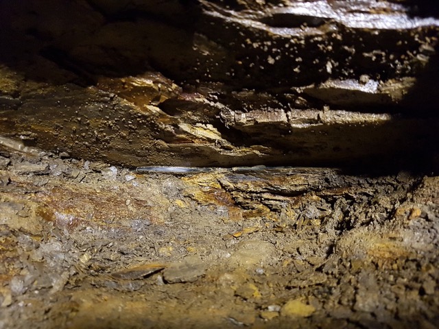 Whitby Jet seam in a jet mine